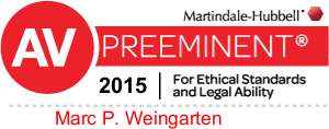 AV Preeminent 2015 Award for Marc P. Weingarten